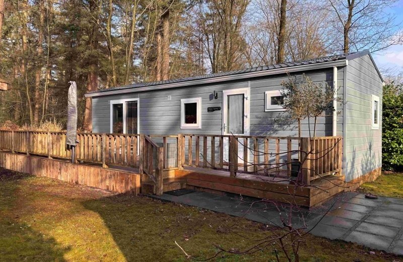 Verkocht: luxe chalet op mooie boskavel (huurkavel Hertenkamp 5)