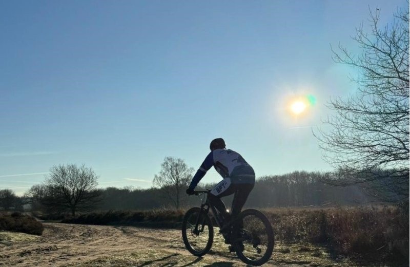 Mountainbiken in de buurt van ermelo