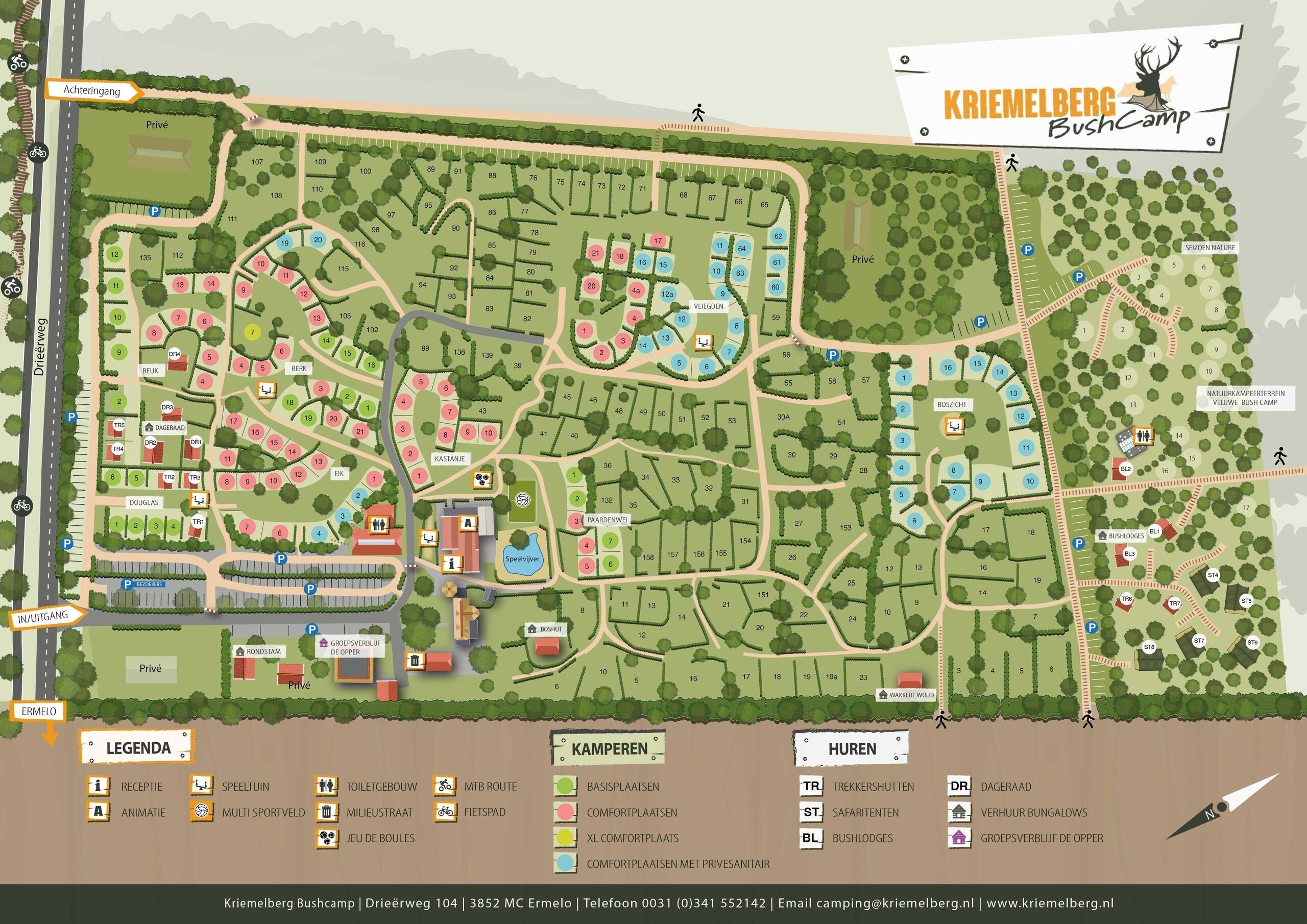 Plattegrond Kriemelberg Bushcamp